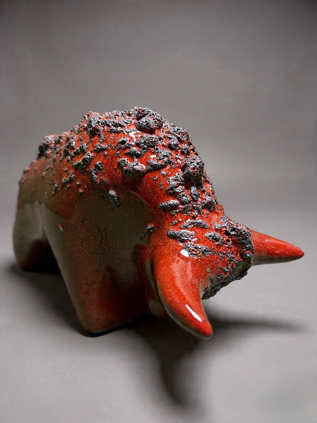 Otto Keramik Classic Ceramic Bull West German Pottery Fat Lava