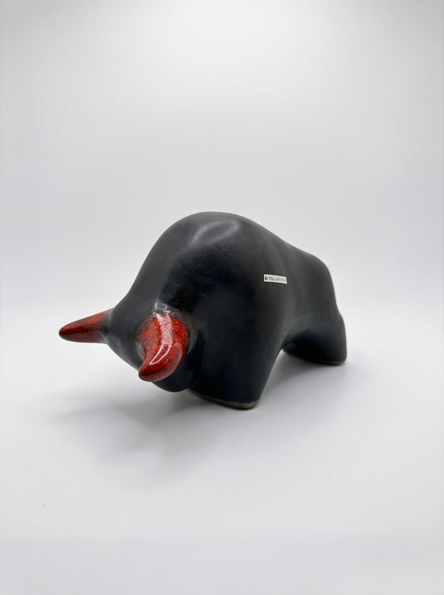 Otto Keramik Classic Ceramic Bull West German Pottery Fat Lava