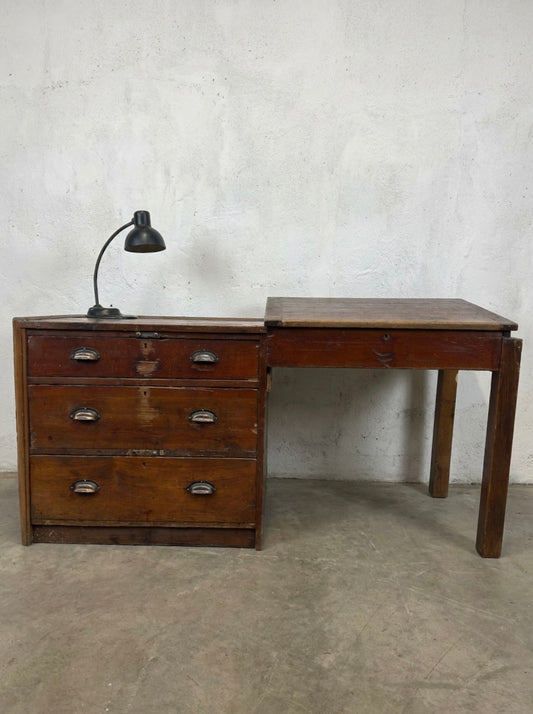 Scratch Built Warehouse Desk & Drawers Circa 1930s