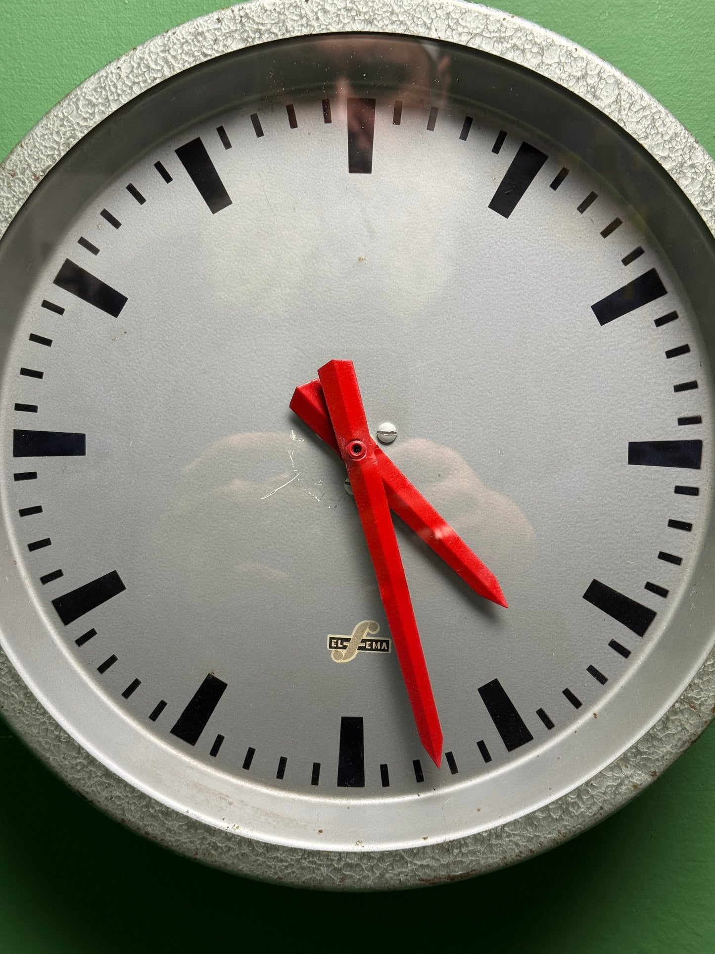 1960's East German Industrial Factory / Office Clocks By Elfema