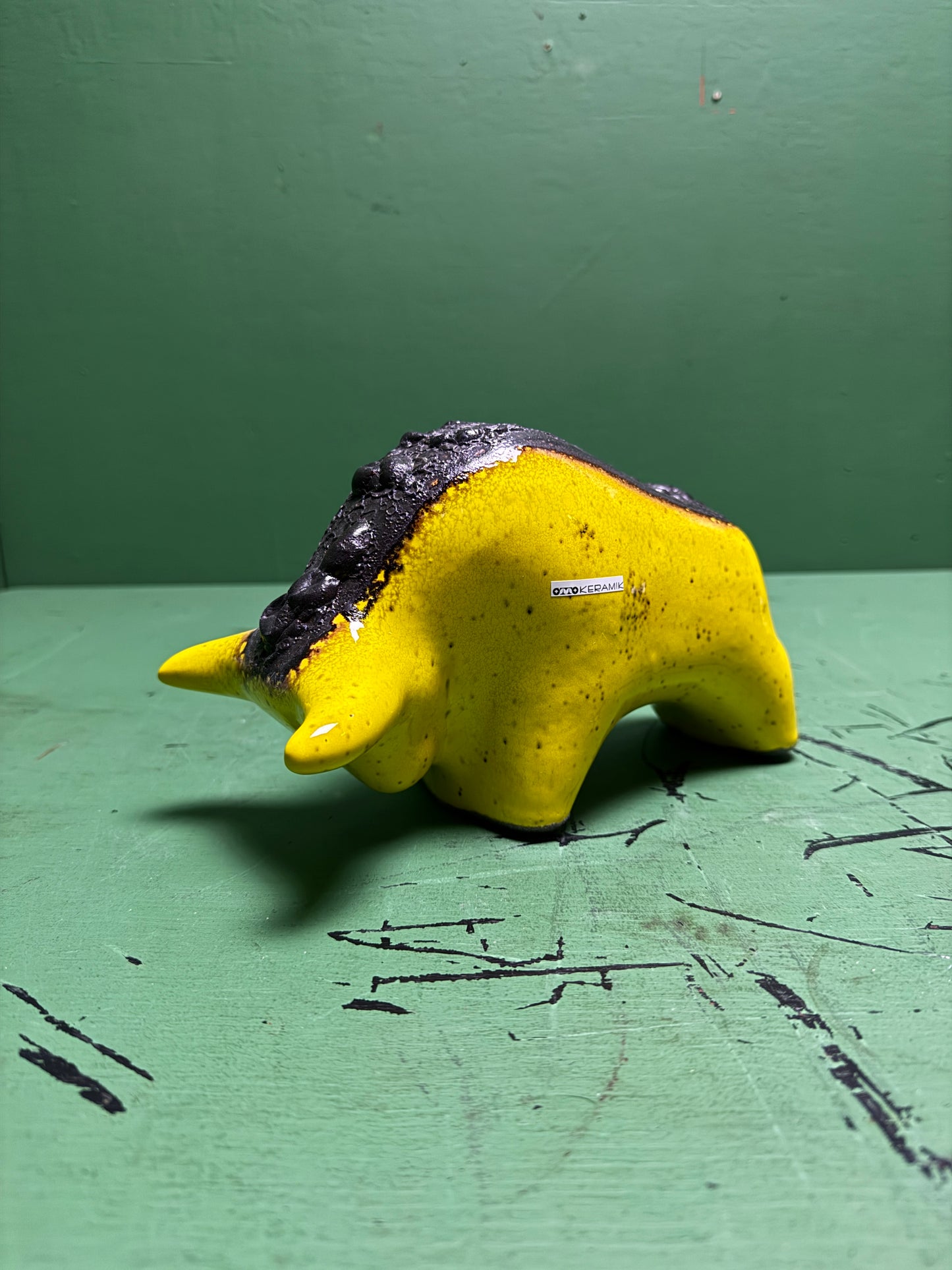 Otto Keramik Classic Ceramic Bull West German Pottery Fat Lava