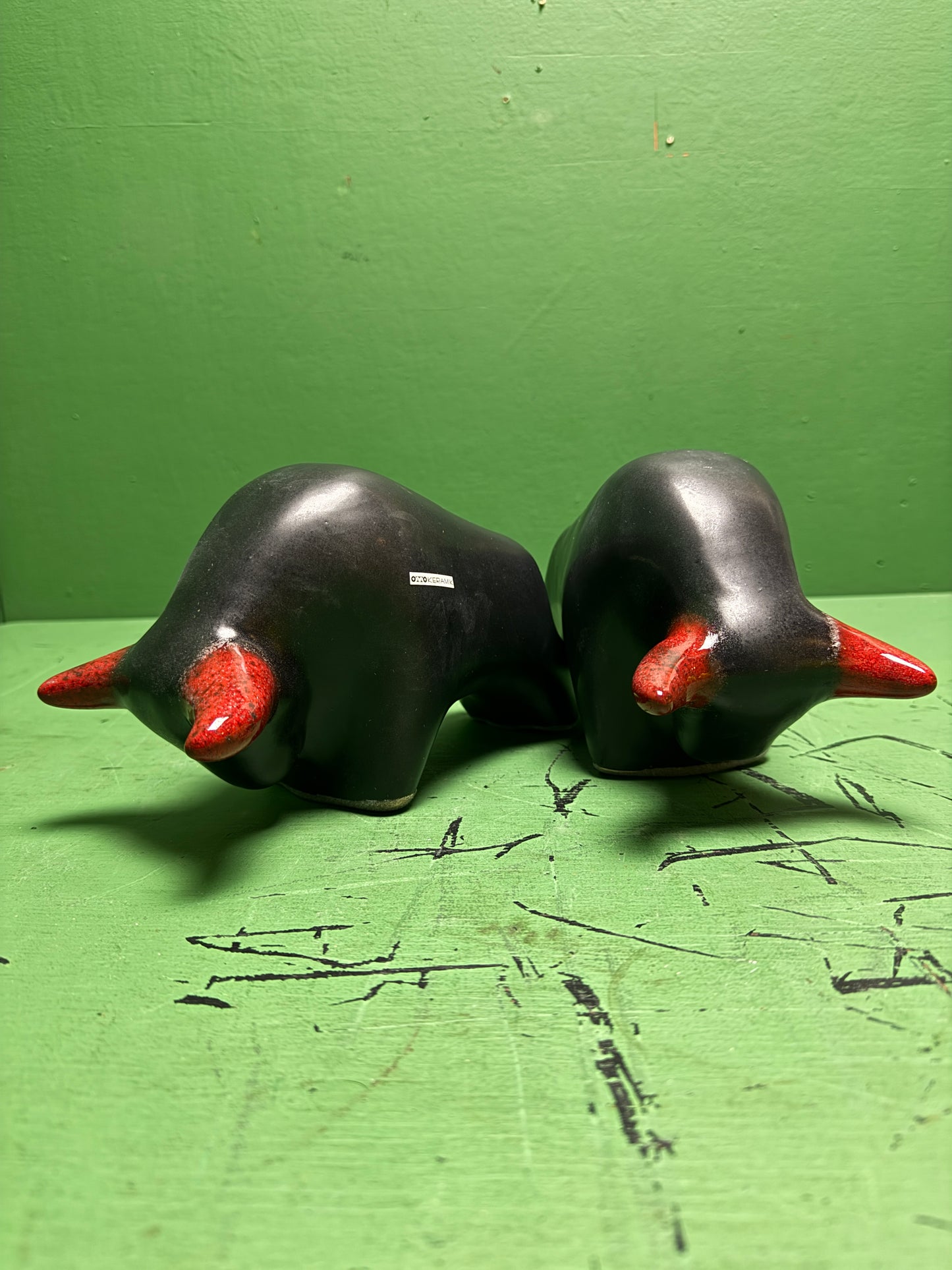 Otto Keramik Classic Ceramic Bull West German Pottery Fat Lava