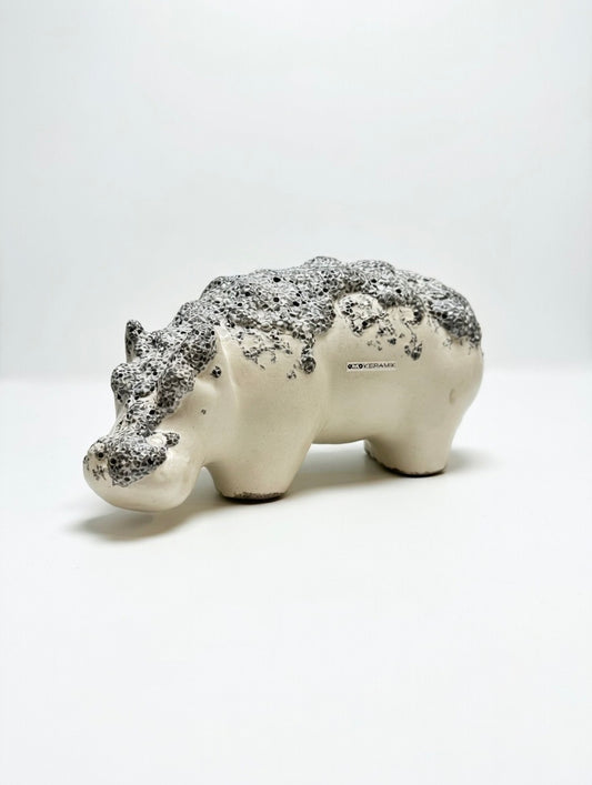 Otto Keramik Ceramic Hippopotamus West German Pottery Fat Lava
