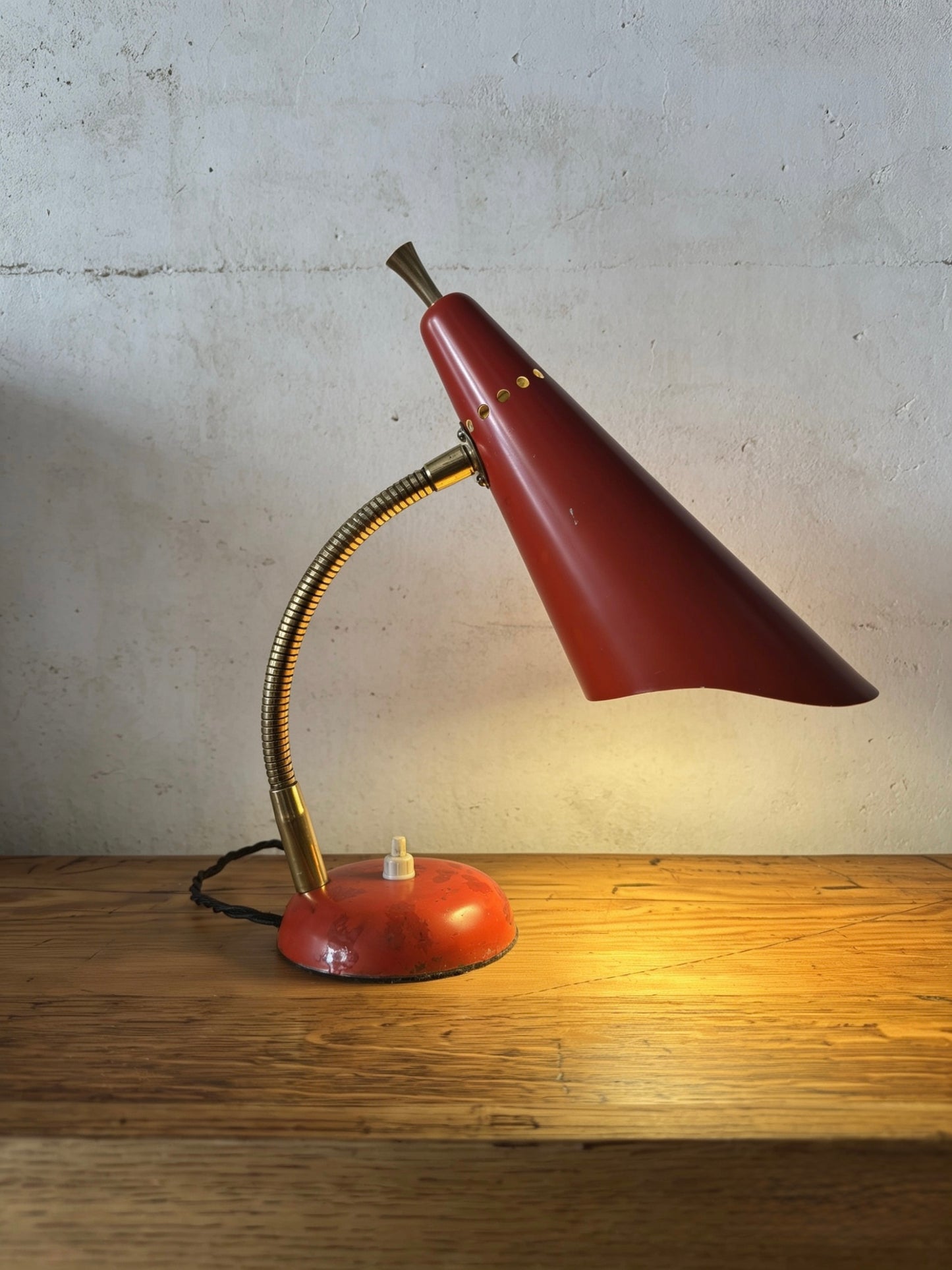 1960s Italian Gooseneck Table Lamp By Stilnovo
