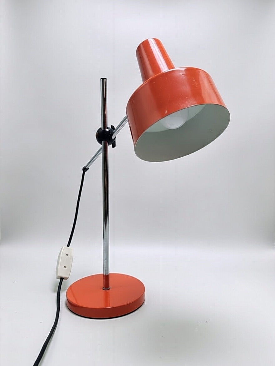 1970s German Retro Orange Table Lamp