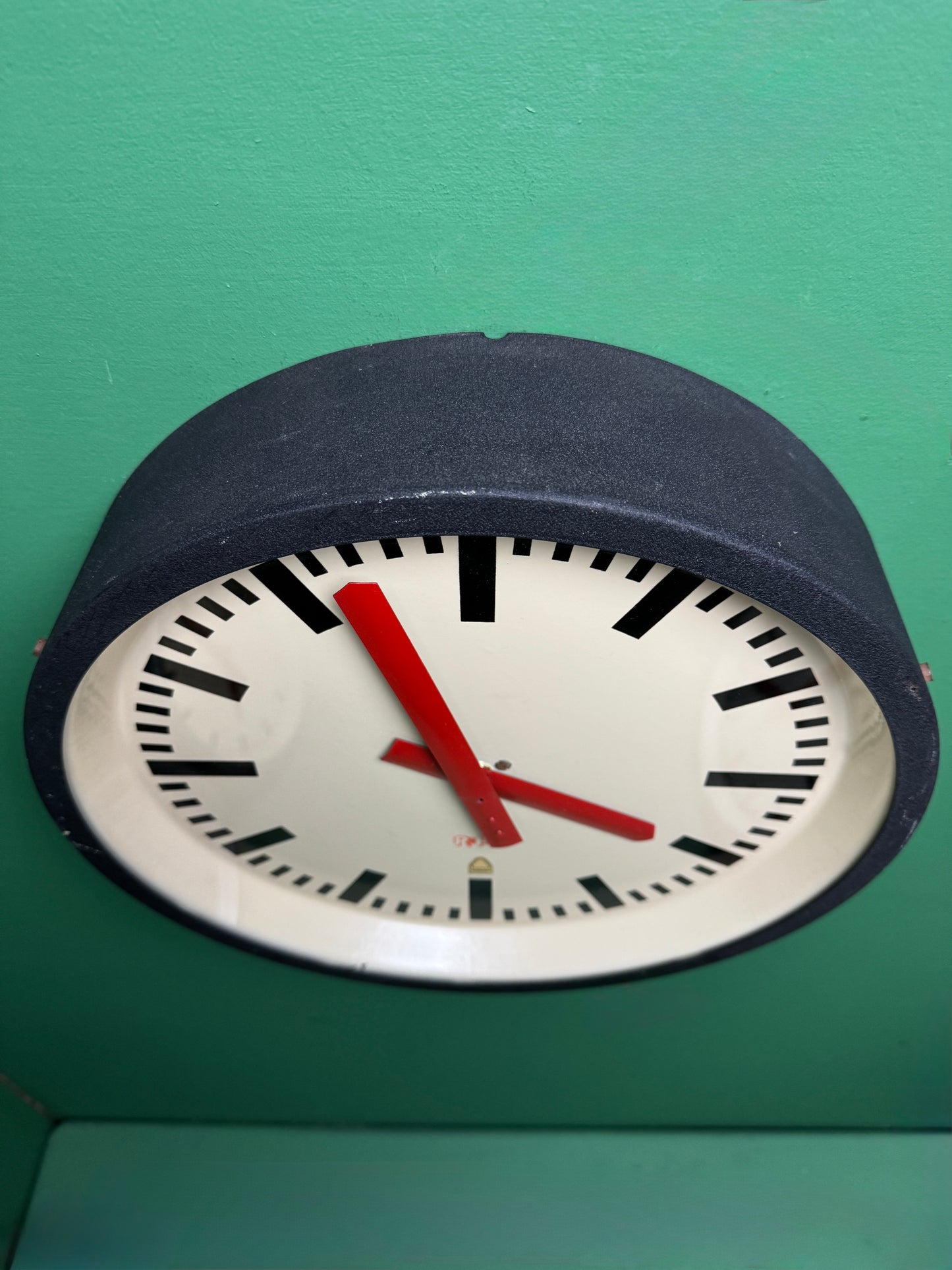 1950s East German Industrial Factory Clock By RFT