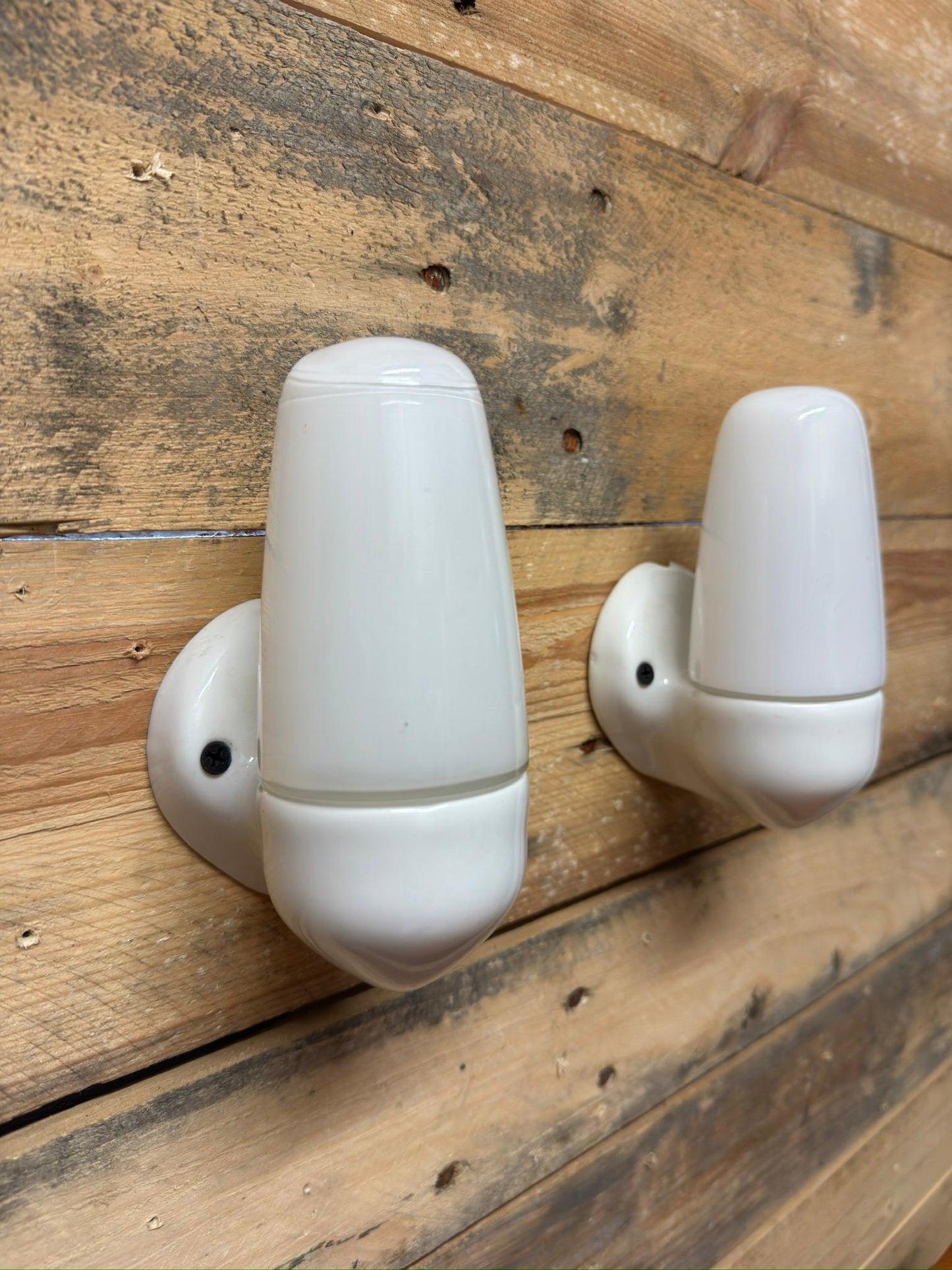 1950s Porcelain & Opaline Glass Bathroom Lights By Sigvard Bernadotte For IFO