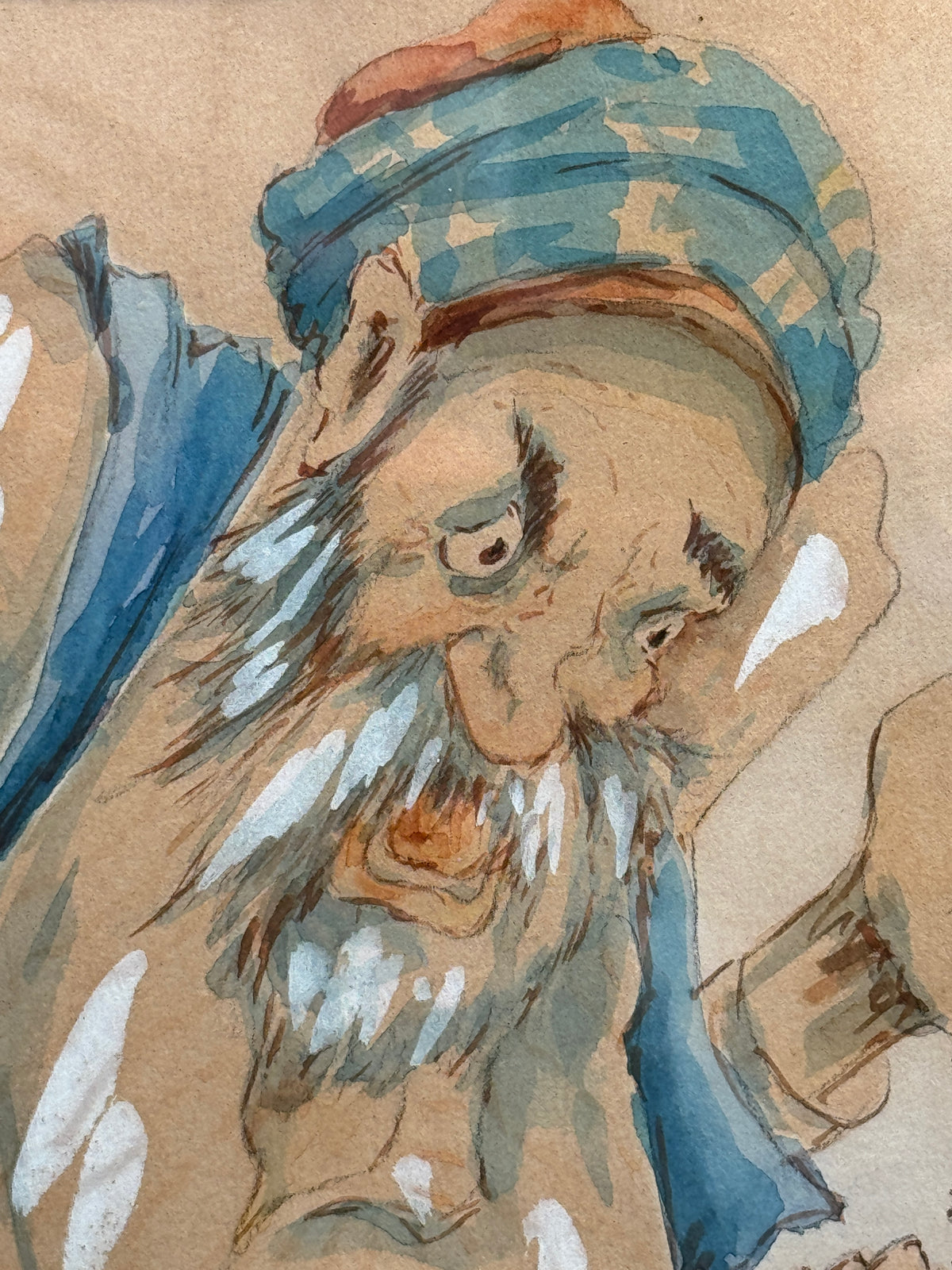 Framed Watercolour Attributed To Karelin Mitrich 1920s