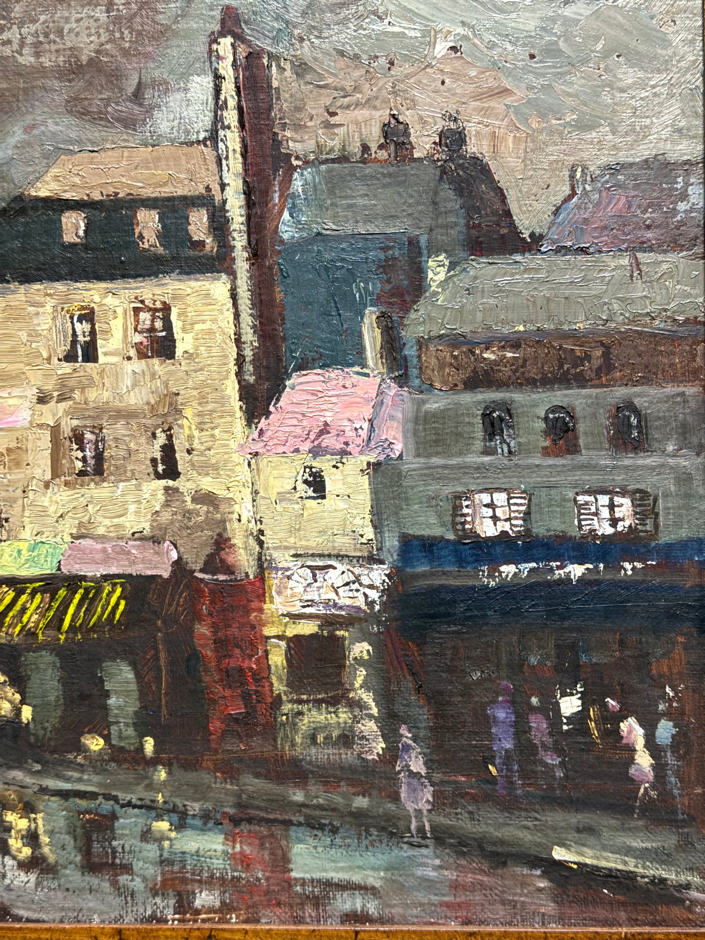 Oil Painting On Board Titled ‘ Stormy Night ‘