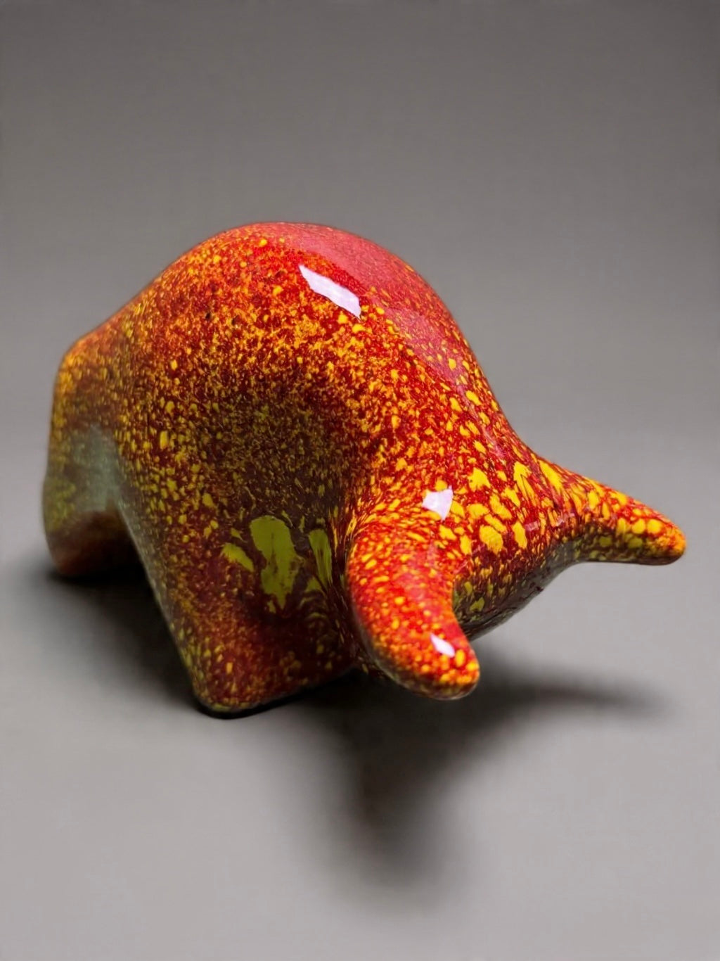 Otto Keramik Classic Ceramic Bull West German Pottery Fat Lava