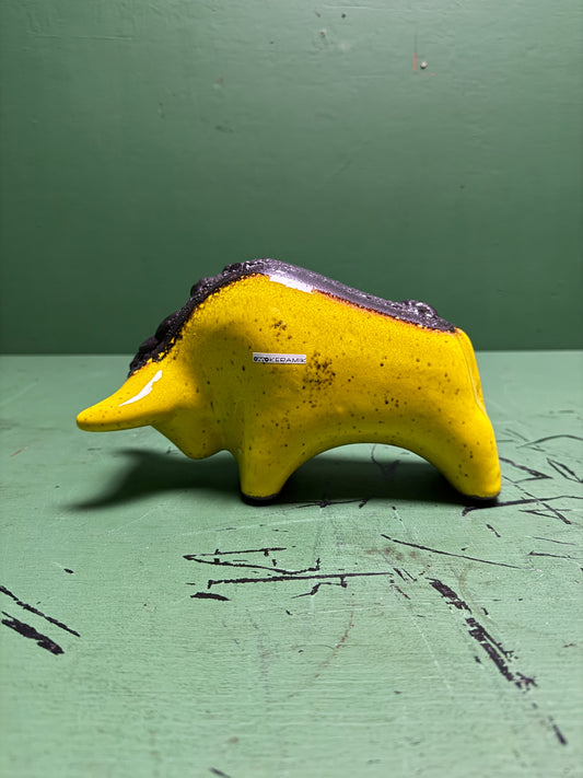 Otto Keramik Classic Ceramic Bull West German Pottery Fat Lava