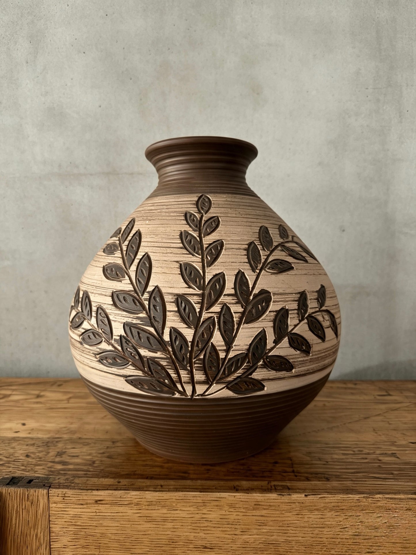 1960s Terracotta Vase Studio Pottery West German Pottery