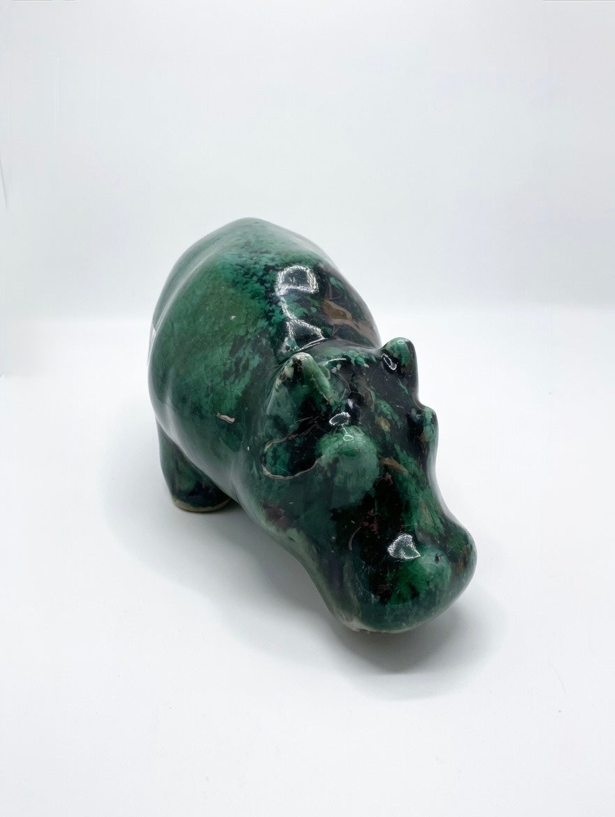 Otto Keramik Ceramic Hippopotamus West German Pottery Fat Lava