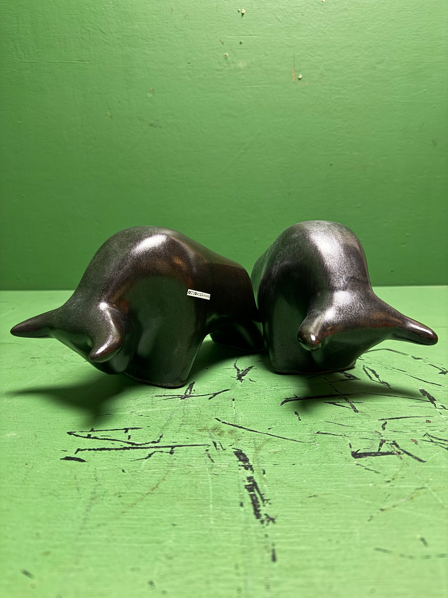 Otto Keramik Classic Ceramic Bull West German Pottery Fat Lava