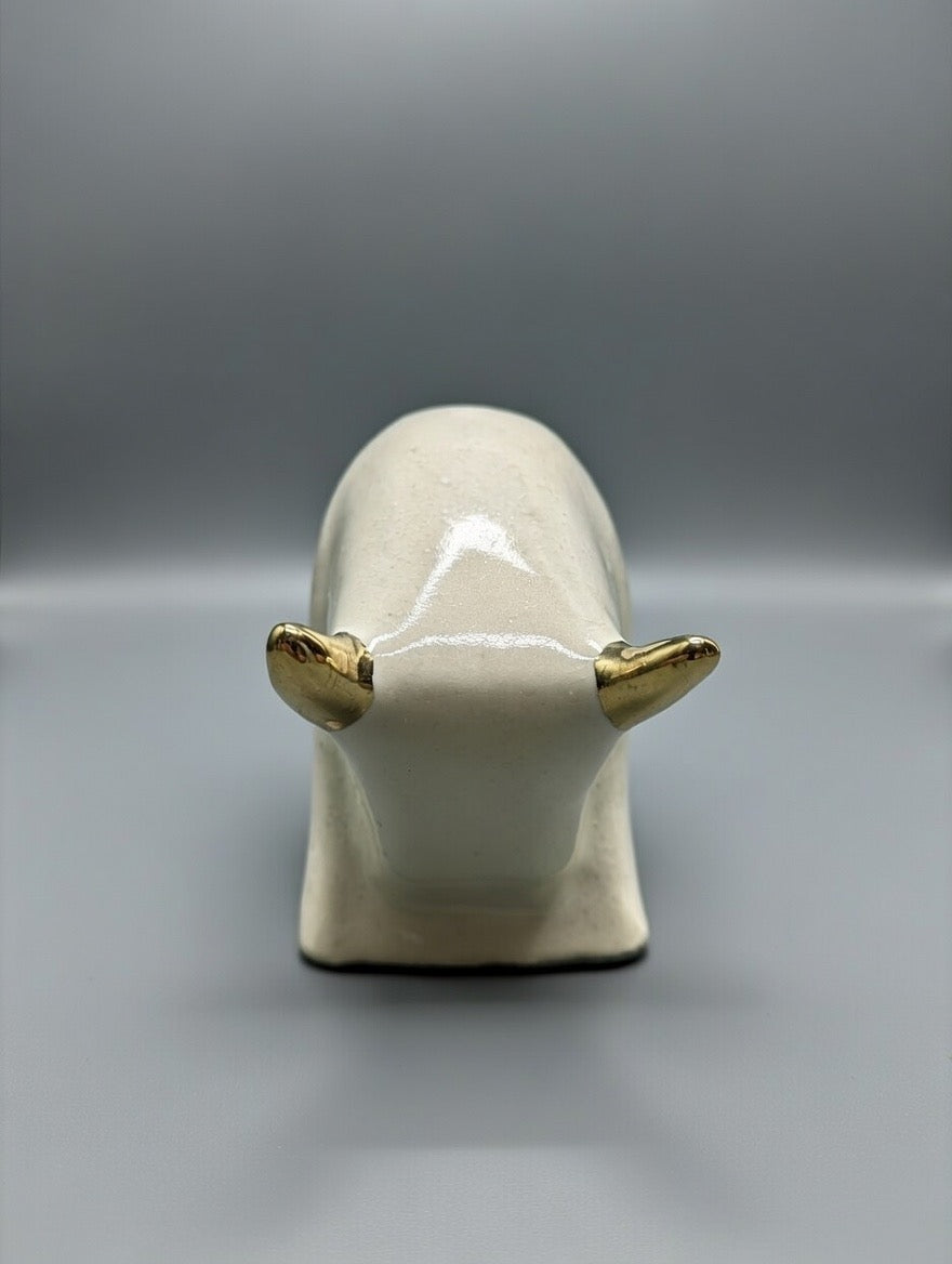 Otto Keramik Gold Edition Ceramic Bull West German Pottery Fat Lava