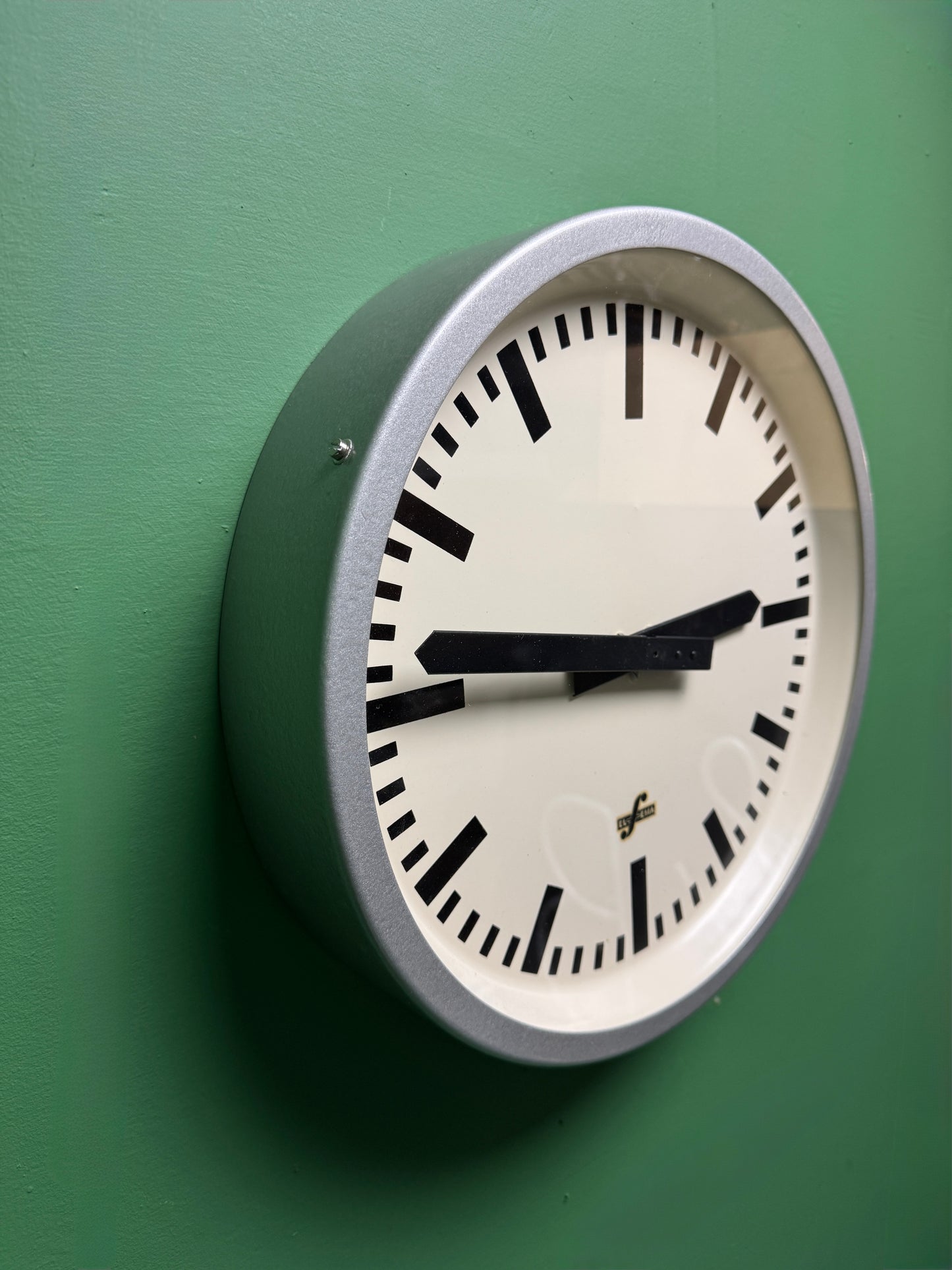 1950s East German Industrial Factory Clock By RFT