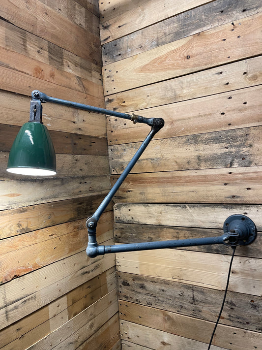 Large 1930s Industrial Wall Lamp By John Dugdill & Co