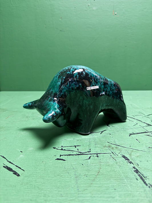 Otto Keramik Classic Ceramic Bull West German Pottery Fat Lava