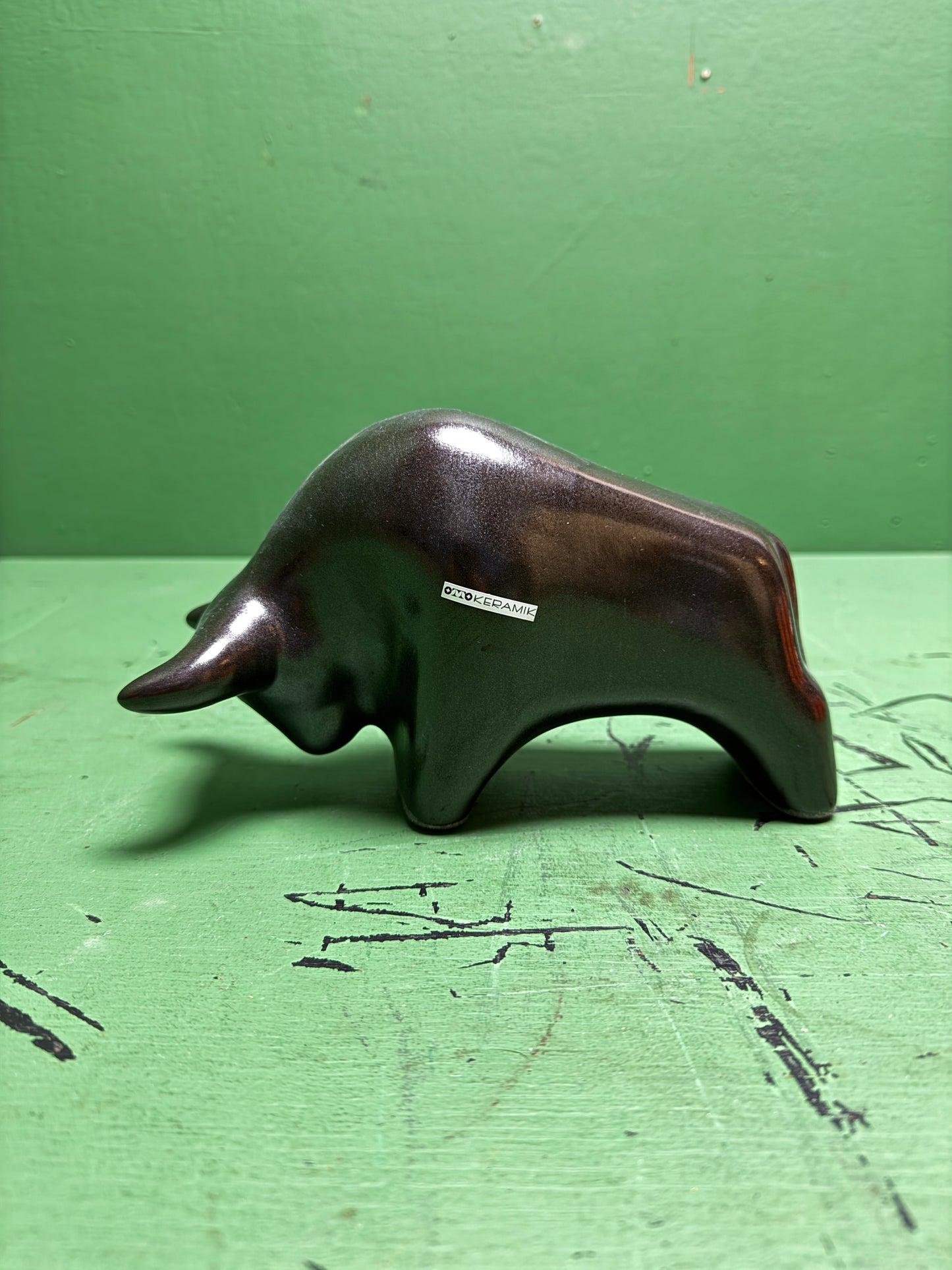 Otto Keramik Classic Ceramic Bull West German Pottery Fat Lava