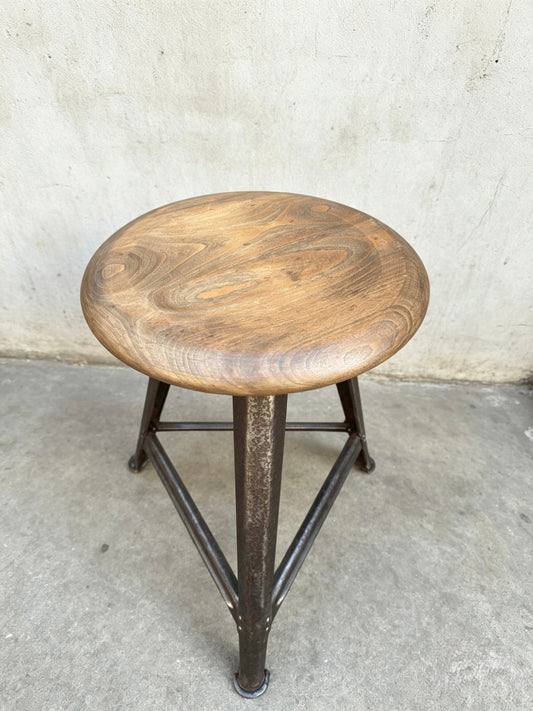 1930s Industrial Work Stool By Rowac