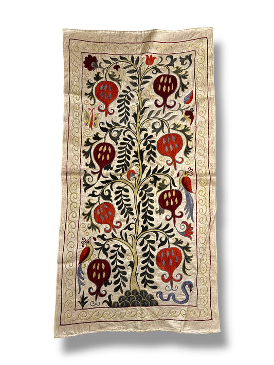 Hand Made Silk On Silk Uzbek Bukhara Suzani.