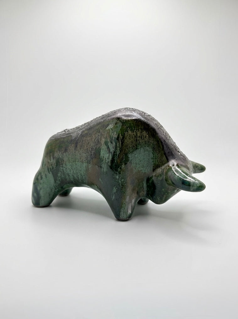 Otto Keramik Classic Ceramic Bull West German Pottery Fat Lava