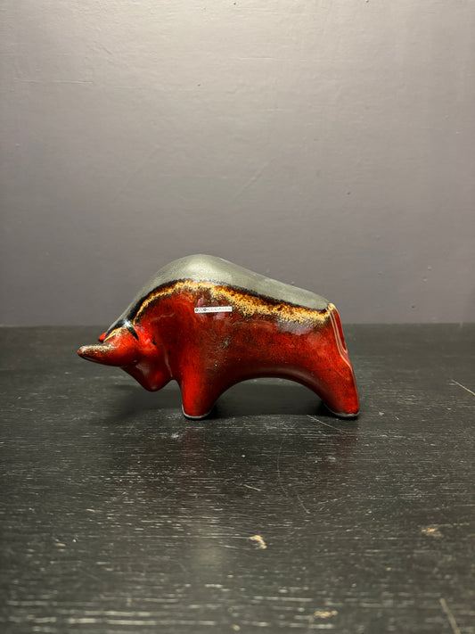 Otto Keramik Classic Ceramic Bull West German Pottery Fat Lava