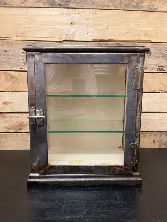 Mid 1900s Medical Or Babrbers Sterilization Cabinet