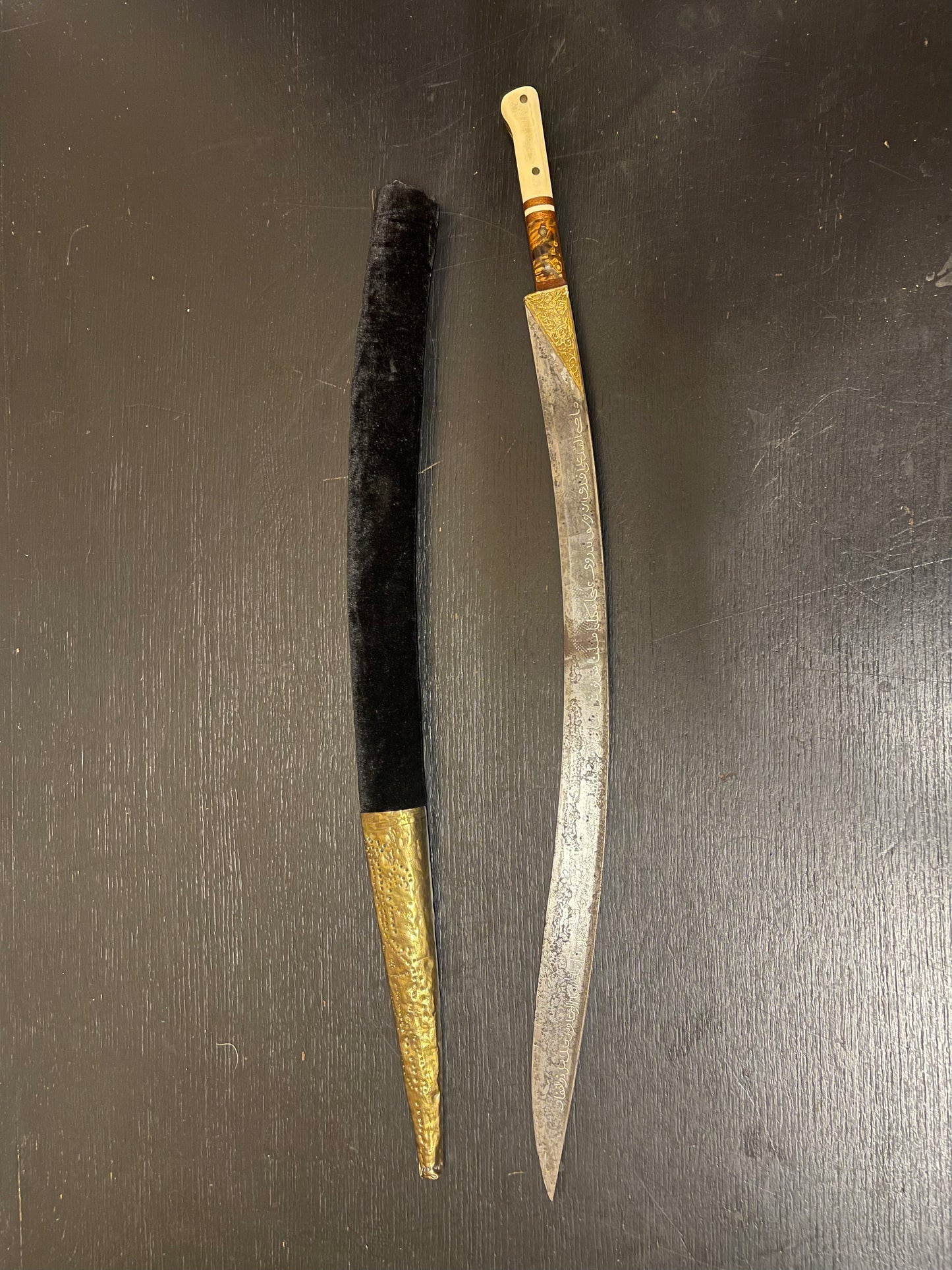 Antique 1800s Ottoman Turkish Yataghan Sword