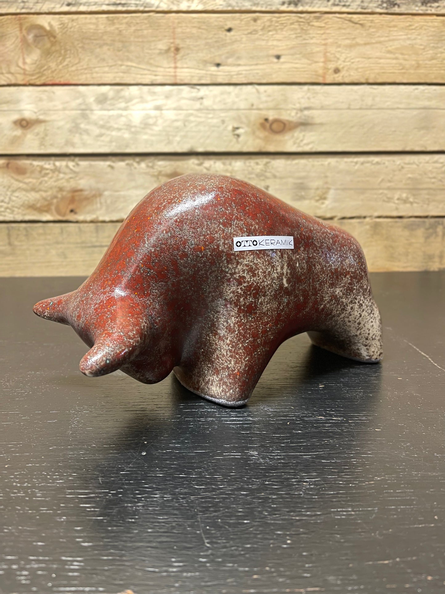 Otto Keramik Medium Ceramic Bull West German Pottery Fat Lava