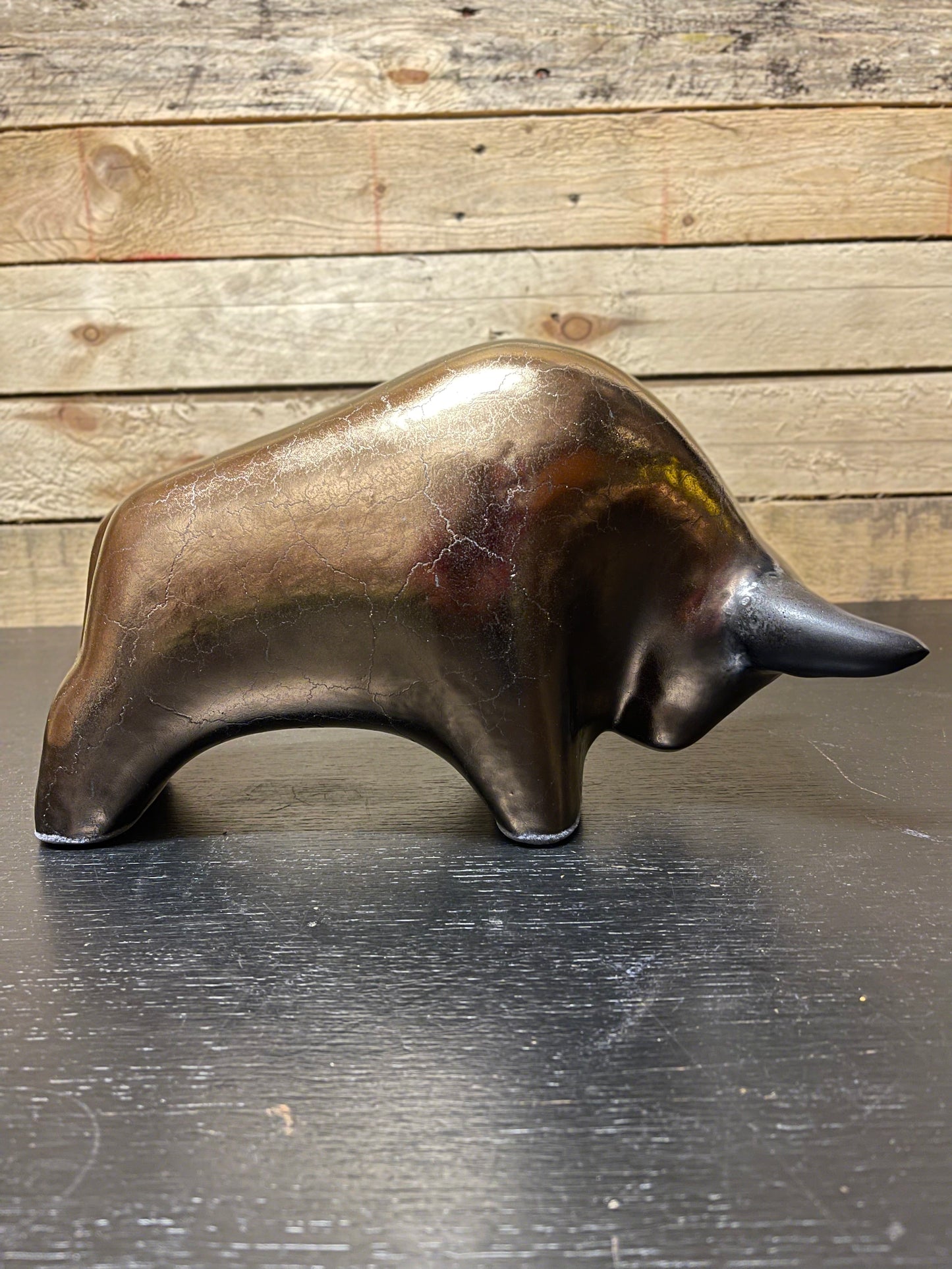 Otto Keramik Large Ceramic Bull West German Pottery Fat Lava