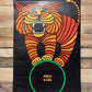Vintage Polish Circus Poster Of A Tiger On A Wheel By Hilscher Hubert