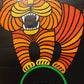 Vintage Polish Circus Poster Of A Tiger On A Wheel By Hilscher Hubert