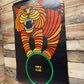 Vintage Polish Circus Poster Of A Tiger On A Wheel By Hilscher Hubert