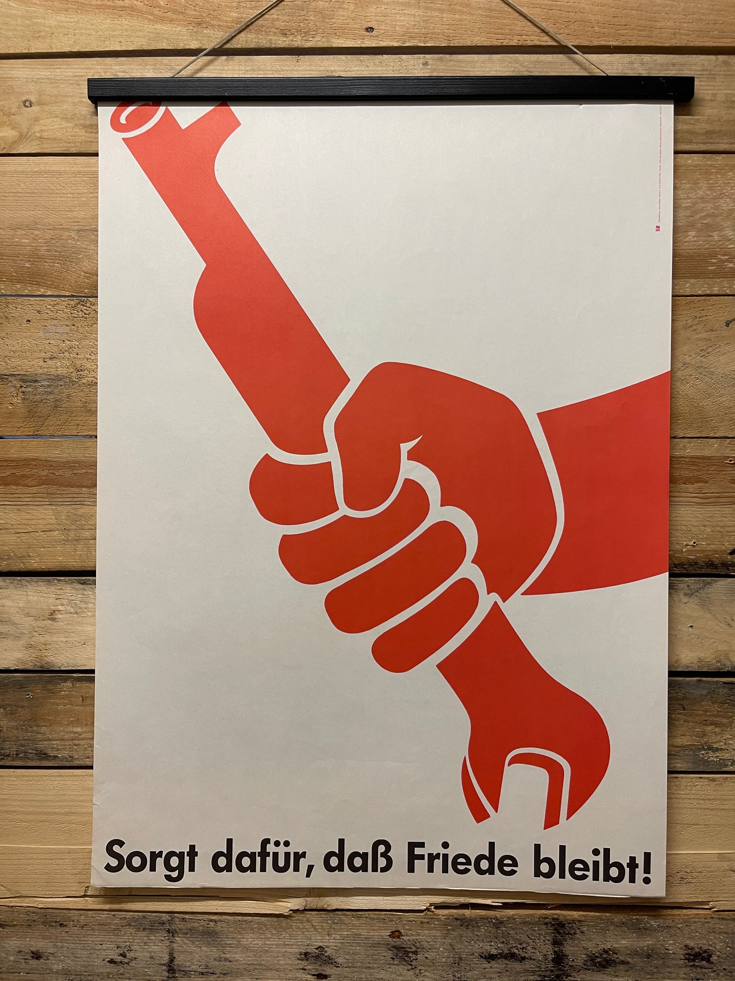 Ultra Rare 1982 DDR Propaganda Poster By Hans-Dieter Gumm