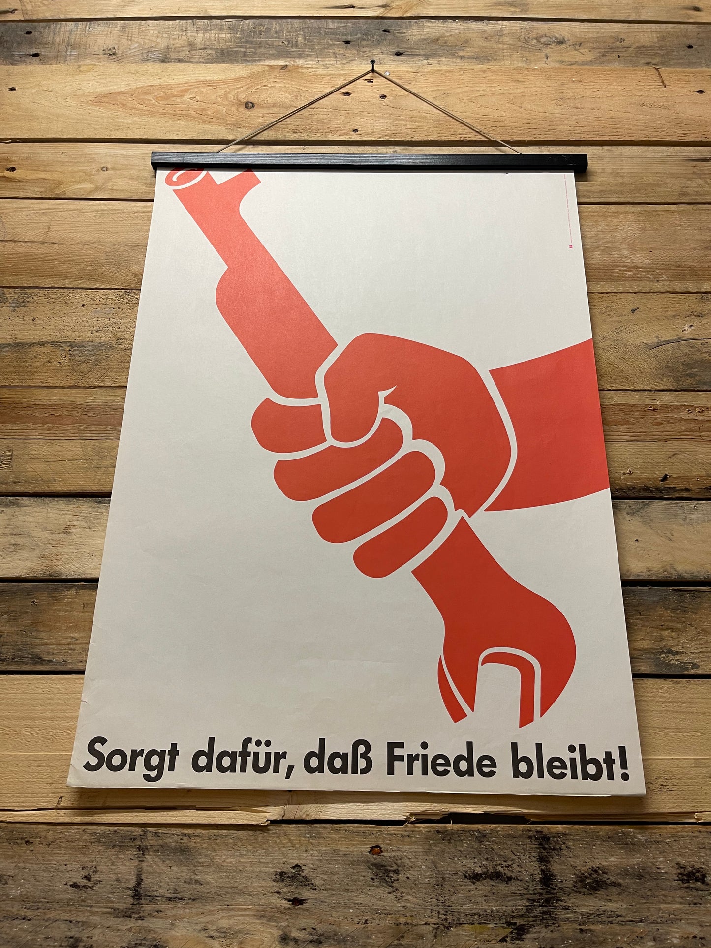 Ultra Rare 1982 DDR Propaganda Poster By Hans-Dieter Gumm