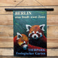 Rare Tierpark Berlin Original Zoo Poster Of Red Pandas By Reiner Zieger