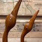 1960s Pair Of Large Teak Hand Carved Cranes