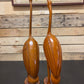 1960s Pair Of Large Teak Hand Carved Cranes