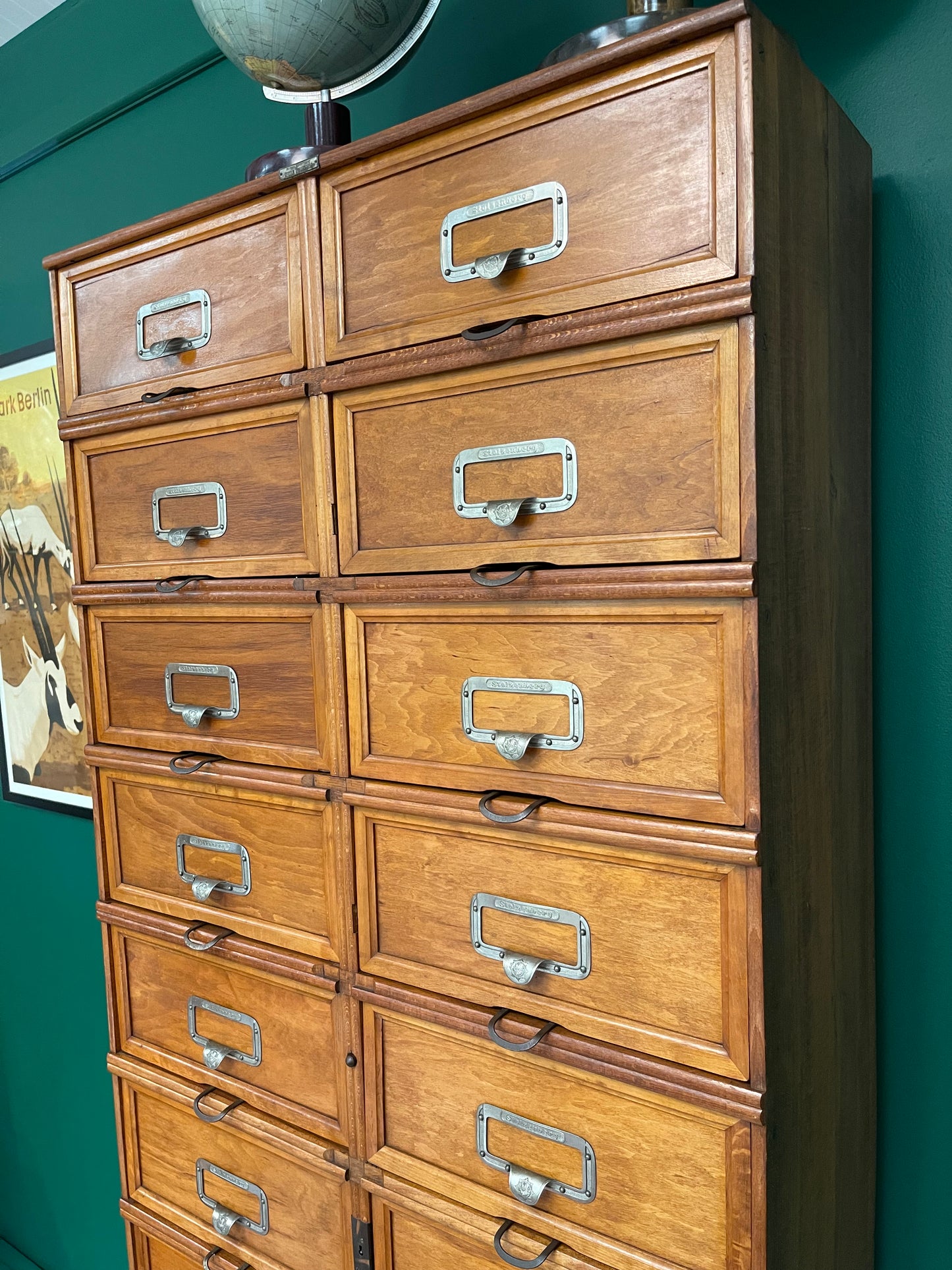 Early 1900s Oak Flip Drawer Filing Cabinet By Stolzenberg Germany Early 1900s Oak Flip Drawer Filing Cabinet By Stolzenberg Germany