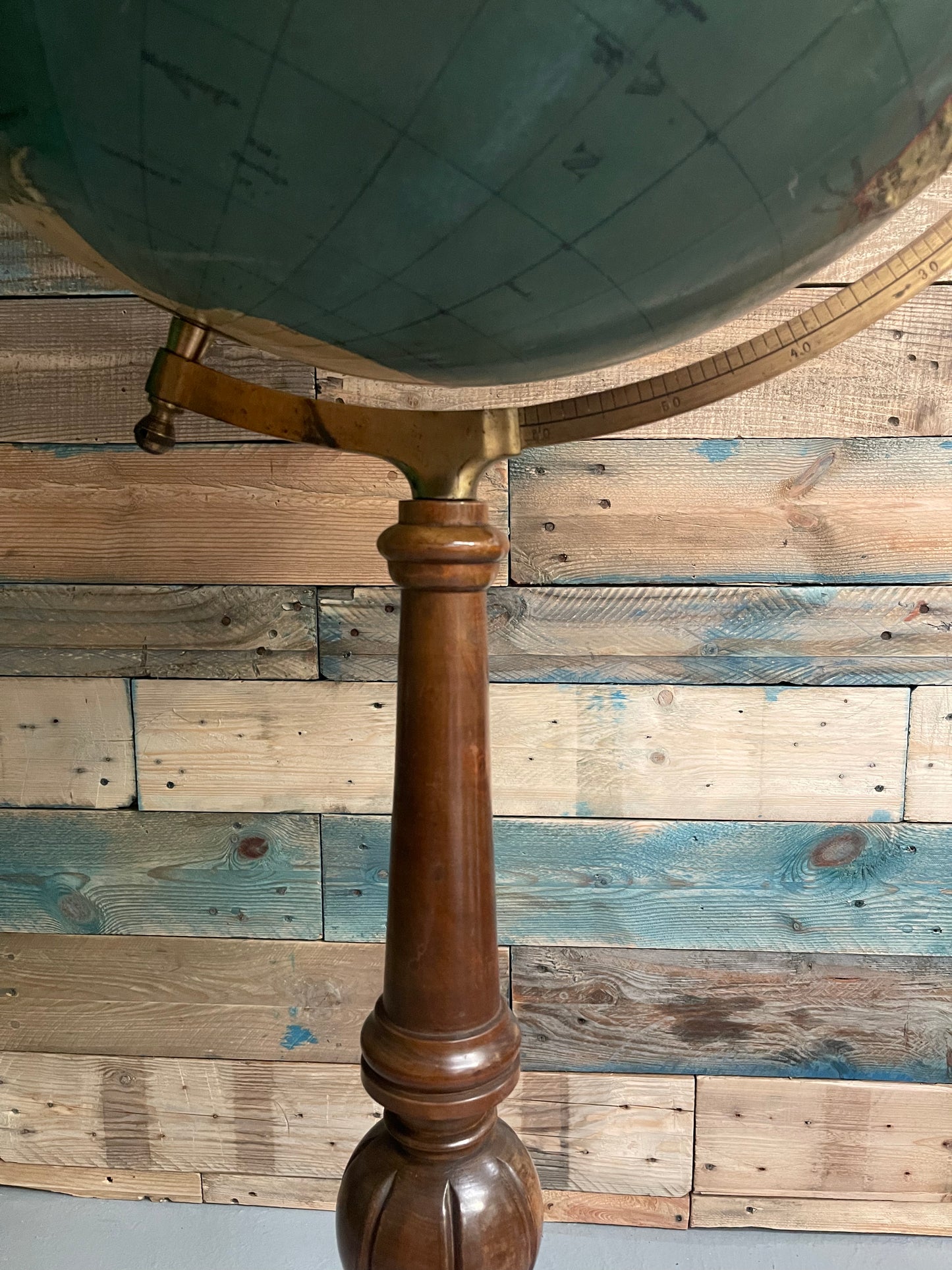 Large Antique Floor Standing Raised Relief Globe By Paul Räth Liepzig