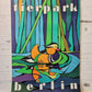 Vintage 1970s Tierpark Berlin Original Zoo Poster Advertising Of A Mandarin Duck