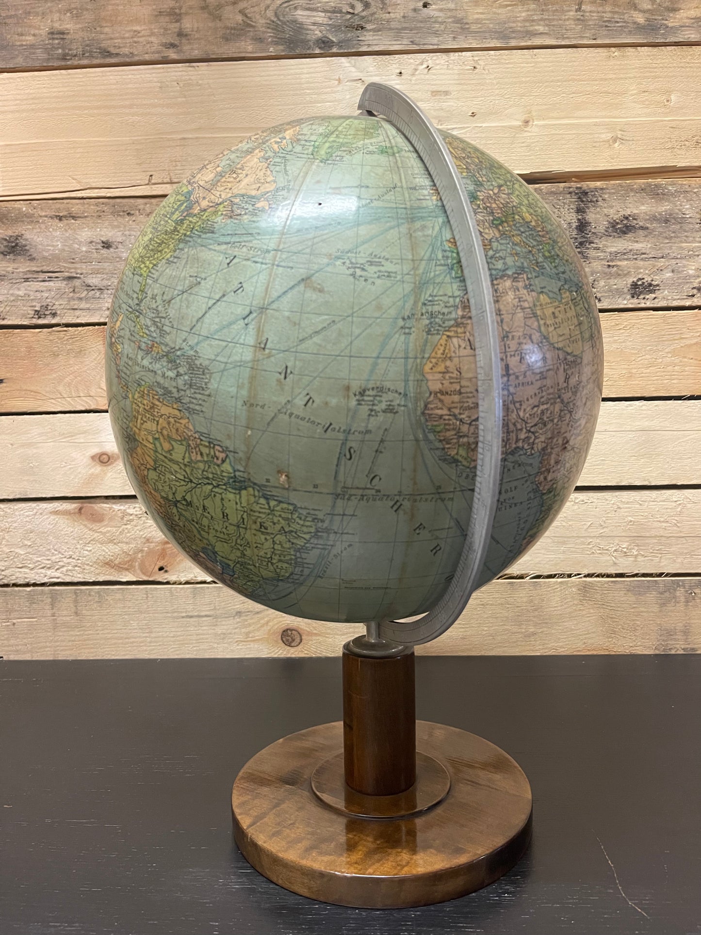 Vintage 1950s German Table Globe By Renowned Makers Columbus