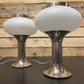 1970s East German Opaline Table Lamps By VEB Narva