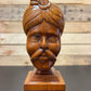 WW2 Hand Carved Trench Art Bust Of Man With Turban