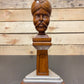 WW2 Hand Carved Trench Art Bust Of Man With Turban