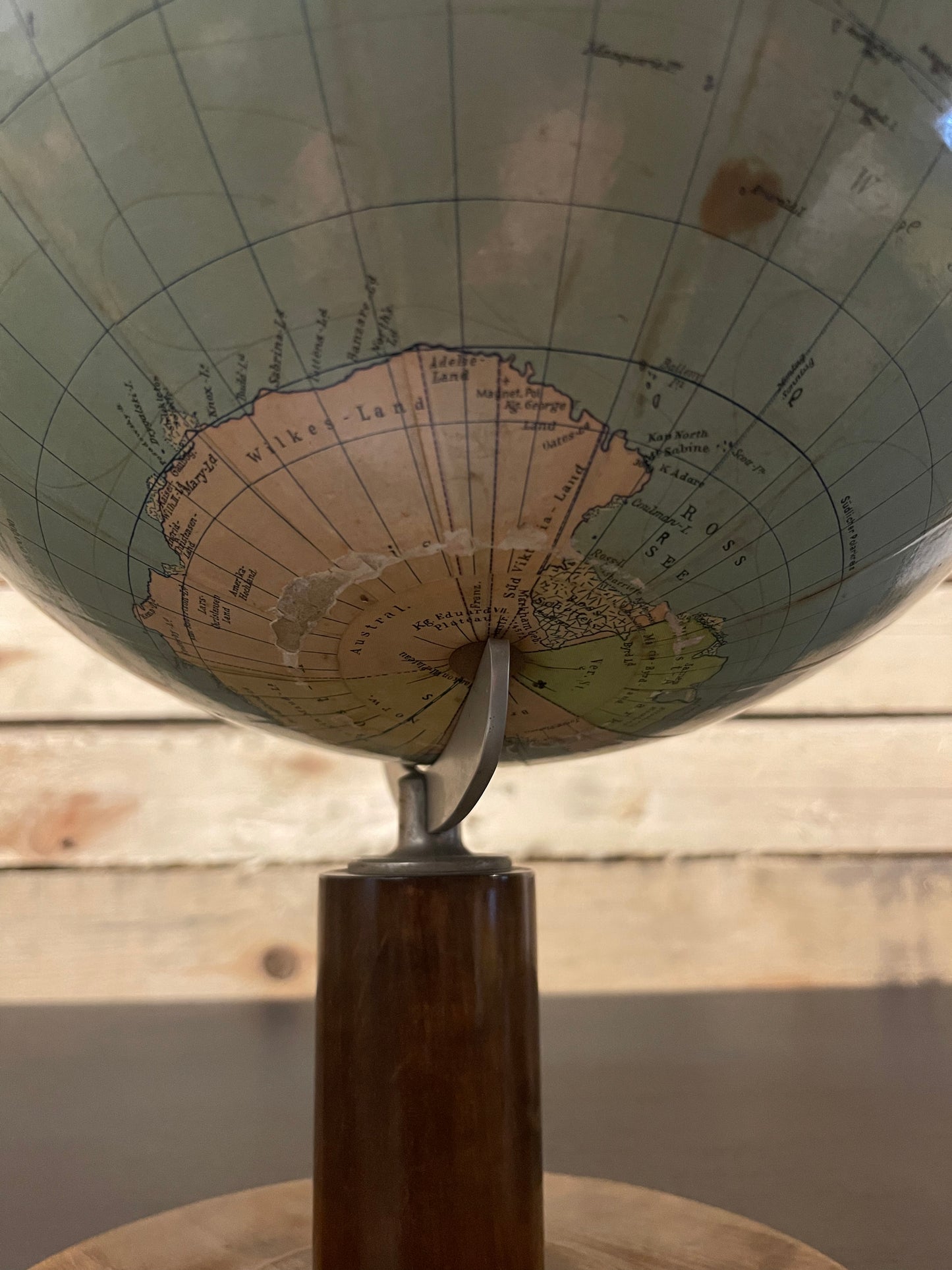 Vintage 1950s German Table Globe By Renowned Makers Columbus