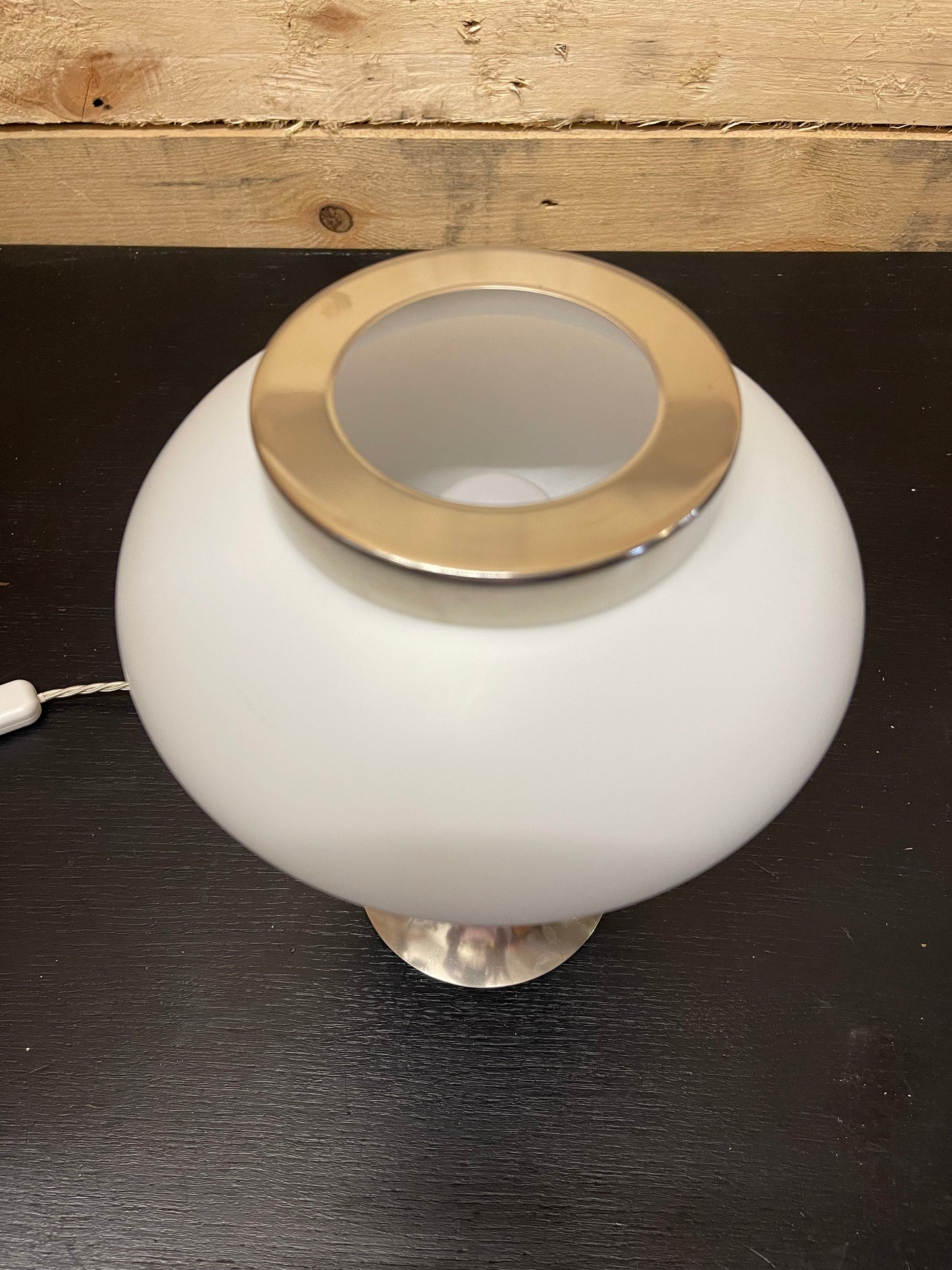 1970s East German Opaline Table Lamps By VEB Narva