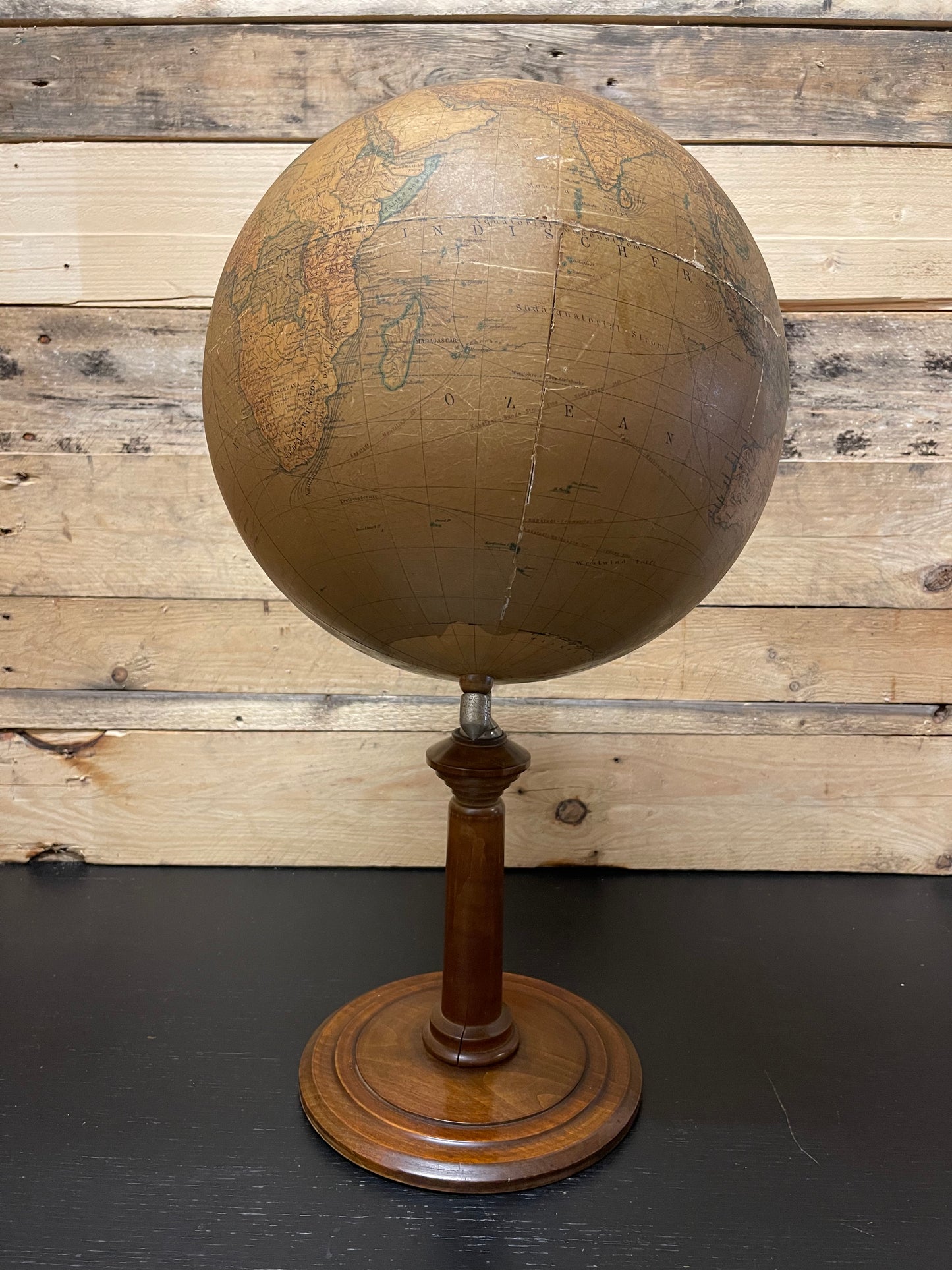 Dietrich Reimers German Antique Earth Globe Berlin 1920