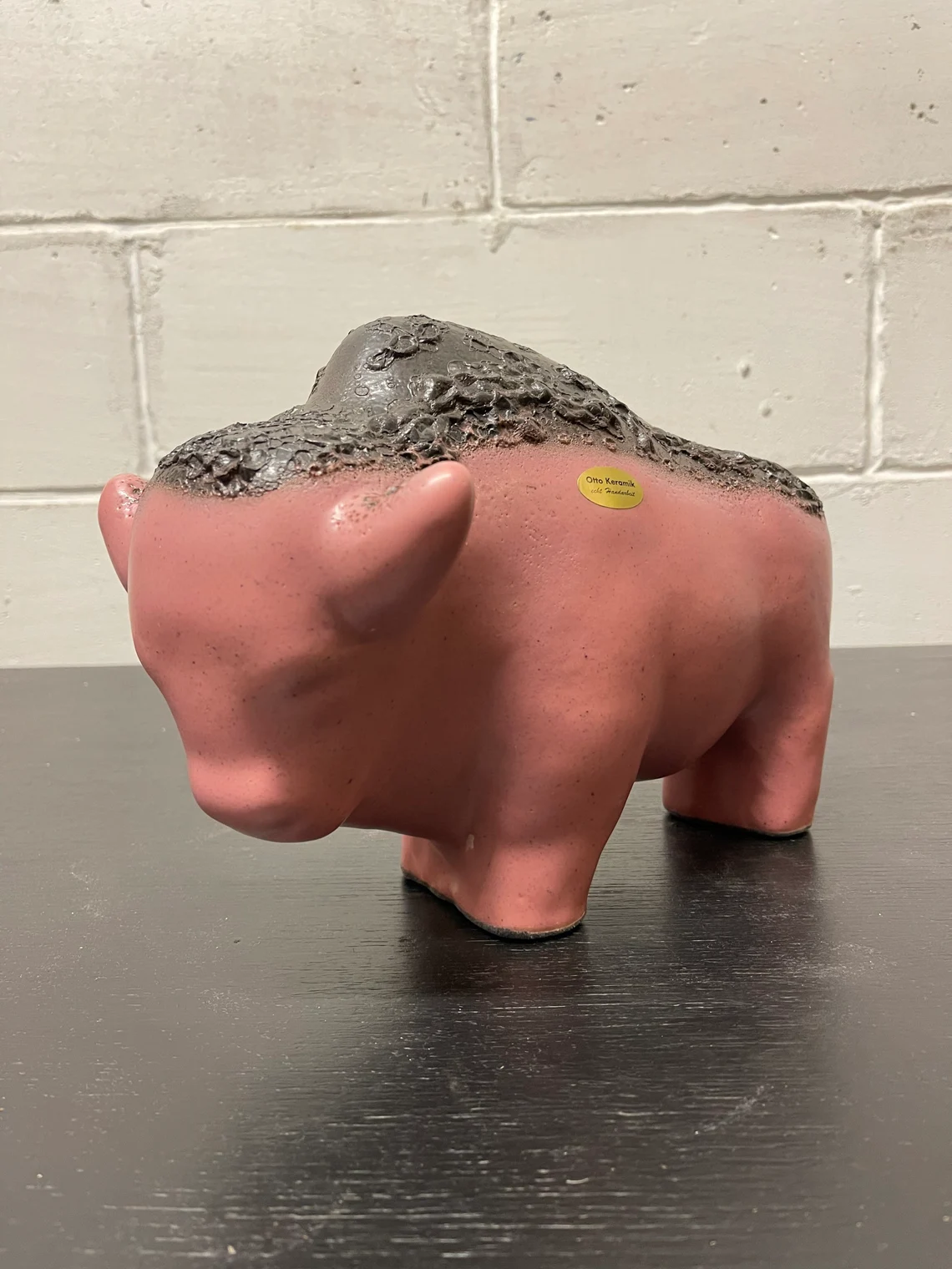 Otto Keramik Ceramic Bull West German Pottery Fat Lava